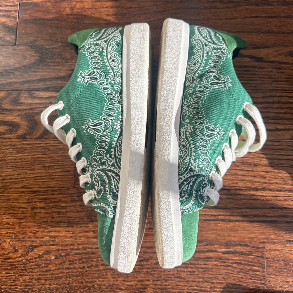 Tory Burch Bandana/Paisley Green Sneakers, size 5.5